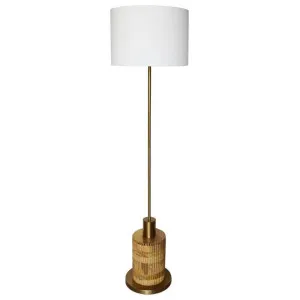 Pilaoi Mango Wood & Iron Base Floor Lamp by Tantra, a Floor Lamps for sale on Style Sourcebook