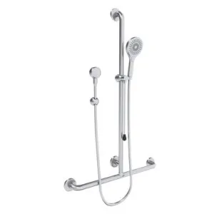 Care Shower Set Inverted T Adjustable Brushed | Made From Stainless Steel In Brushed Stainless Steel By Raymor by Raymor, a Showers for sale on Style Sourcebook