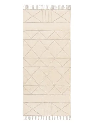Coco Ivory Tribal Washable Bath Mat by Miss Amara, a Shag Rugs for sale on Style Sourcebook
