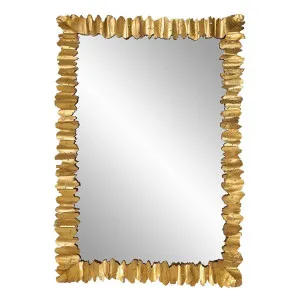 Kase Wall Mirror Gold 86cm x 124cm by Luxe Mirrors, a Mirrors for sale on Style Sourcebook