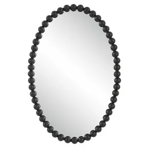 Esther Oval Wall Mirror Black 51cm x 76cm by Luxe Mirrors, a Mirrors for sale on Style Sourcebook