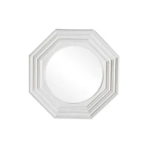 Reagan Octagon White Wall Mirror by Luxe Mirrors, a Mirrors for sale on Style Sourcebook