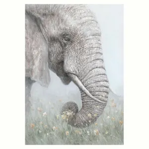 "Misty Grassland Elephant" Stretched Canvas Wall Art Print, Type A, 100cm by PNC Imports, a Artwork & Wall Decor for sale on Style Sourcebook