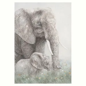 "Misty Grassland Elephant" Stretched Canvas Wall Art Print, Type B, 100cm by PNC Imports, a Artwork & Wall Decor for sale on Style Sourcebook