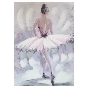 "Pink Dressed Ballerina" Stretched Canvas Wall Art Painting, Type D, 70cm by PNC Imports, a Artwork & Wall Decor for sale on Style Sourcebook