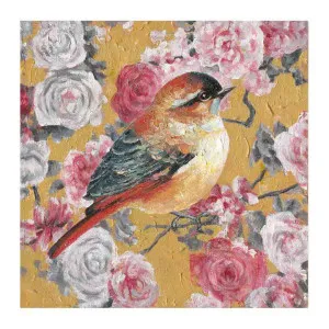 "Sparrow & Multiflora Rose" Stretched Canvas Wall Art Print, Type A, 50cm by PNC Imports, a Artwork & Wall Decor for sale on Style Sourcebook