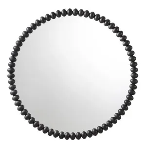 Esther Round Wall Mirror Black 105cm by Luxe Mirrors, a Mirrors for sale on Style Sourcebook