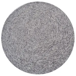 Orbit No.6223 Handwoven Indoor / Outdoor Round Rug, 150cm, Ivory / Grey by Rug Club, a Outdoor Rugs for sale on Style Sourcebook