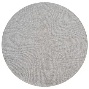 Orbit No.6223 Handwoven Indoor / Outdoor Round Rug, 120cm, Ivory / Silver by Rug Club, a Outdoor Rugs for sale on Style Sourcebook