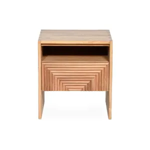 Harvey - Bedside Table With Drawer - Wood - Natural by Darcy & Duke, a Bedside Tables for sale on Style Sourcebook