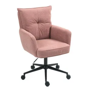 Rowan Corduroy Fabric Office Chair, Pink by Charming Living, a Chairs for sale on Style Sourcebook