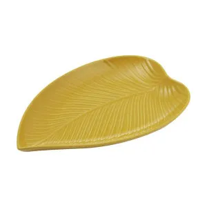 Mason Cash In The Forest Stoneware Leaf Platter, Medium, Yellow by Mason Cash, a Plates for sale on Style Sourcebook