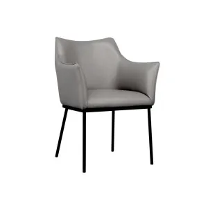 Zoey Dining Chair - Charcoal Vegan Leather by CAFE Lighting & Living, a Dining Chairs for sale on Style Sourcebook