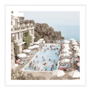 Spanish Poolside Framed Print in 60 x 60cm by OzDesignFurniture, a Prints for sale on Style Sourcebook