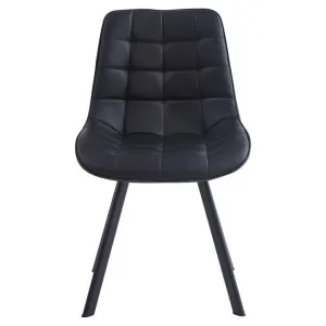 Dyva Faux Leather Dining Chair, Black by Viterbo Modern Furniture, a Dining Chairs for sale on Style Sourcebook