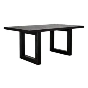 Deckler Dining Table Black - 180 x 100 x 76cm by Elme Living, a Dining Tables for sale on Style Sourcebook