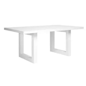 Deckler Dining Table White - 180 x 100 x 76cm by Elme Living, a Dining Tables for sale on Style Sourcebook