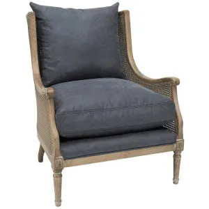 Haven Savanna Oak Timber & Rattan Wingback Armchair with Cushion by Canvas Sasson, a Chairs for sale on Style Sourcebook