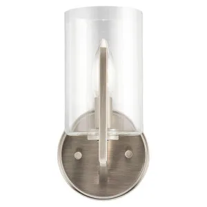 Nye Steel & Glass Wall Light, Classic Pewter by Quintiesse, a Wall Lighting for sale on Style Sourcebook