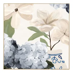 Botanic Blue 2 Box Framed Canvas in 62 x 62cm by OzDesignFurniture, a Painted Canvases for sale on Style Sourcebook