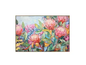 Majestic Protea Wall Art Canvas 80cm x 120cm by Luxe Mirrors, a Artwork & Wall Decor for sale on Style Sourcebook