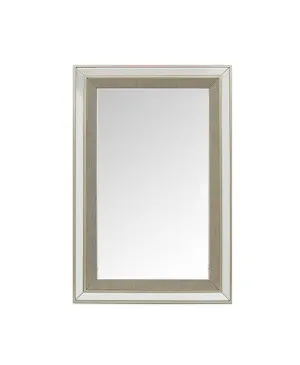 Silver Mirror with Matching Fabric 90cm x 60cm by Luxe Mirrors, a Mirrors for sale on Style Sourcebook