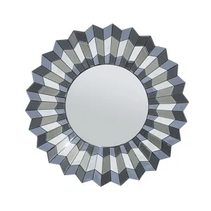 Smokey Silver And Grey Wall Mirror 80cm by Luxe Mirrors, a Mirrors for sale on Style Sourcebook