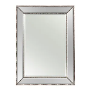 Silver Beaded Wall Mirror 110cm x 80cm by Luxe Mirrors, a Mirrors for sale on Style Sourcebook