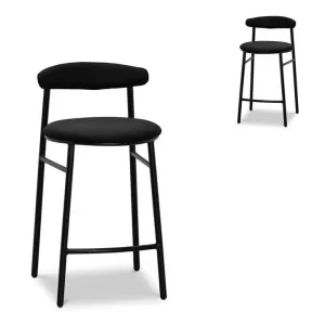 Set of 2 - Oneal 65cm Bar Stool - Full Black by Interior Secrets - AfterPay Available by Interior Secrets, a Bar Stools for sale on Style Sourcebook