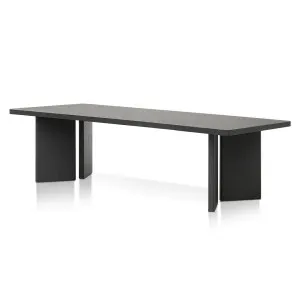 Alfie Elm Dining Table - Black 2.4m by Calibre Furniture, a Dining Tables for sale on Style Sourcebook