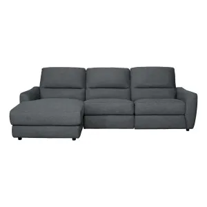 Portland 3 Seater Recliner Sofa + Chaise LHF in Belfast Charcoal by OzDesignFurniture, a Sofas for sale on Style Sourcebook