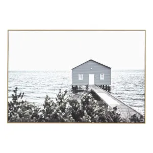 Winter Boathouse Box Framed Canvas in 62 x 42cm by OzDesignFurniture, a Painted Canvases for sale on Style Sourcebook