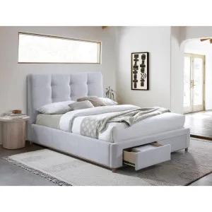 Estella Fabric Platform Bed with End Drawers, King by Glano, a Beds & Bed Frames for sale on Style Sourcebook