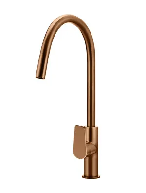 Meir | Round Piccola Pull Out Kitchen Mixer Tap - Paddle Handle by Meir, a Kitchen Taps & Mixers for sale on Style Sourcebook