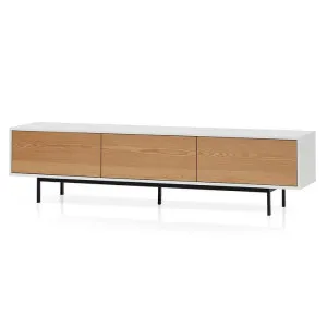 Ex Display - Alto 2m TV Entertainment Unit With Natural Drawers - Black Frame by Interior Secrets - AfterPay Available by Interior Secrets, a Entertainment Units & TV Stands for sale on Style Sourcebook