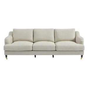 Aerin 3 Seater Sofa - Natural Linen 2.26m by CAFE Lighting & Living, a Sofas for sale on Style Sourcebook