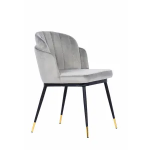 Michelle Velvet Dining Chair - Grey by Future Classics, a Dining Chairs for sale on Style Sourcebook