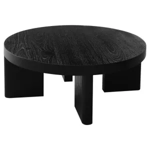 Apollo Mindi Wood Round Coffee Table, 90cm, Black by Centrum Furniture, a Coffee Table for sale on Style Sourcebook