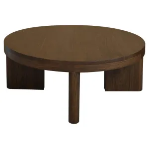 Apollo Mindi Wood Round Coffee Table, 90cm, Walnut by Centrum Furniture, a Coffee Table for sale on Style Sourcebook