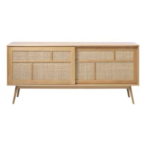 Bari Buffet 180cm in Oak Clear Lacquer / Rattan by OzDesignFurniture, a Sideboards, Buffets & Trolleys for sale on Style Sourcebook