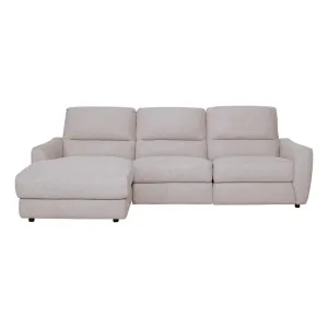 Portland 3 Seater Recliner Sofa + Chaise LHF in Belfast Beige by OzDesignFurniture, a Sofas for sale on Style Sourcebook