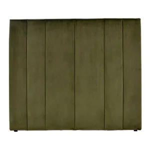 Soho Velvet Fabric Bed Headboard, Double, Olive by Cozy Lighting & Living, a Bed Heads for sale on Style Sourcebook