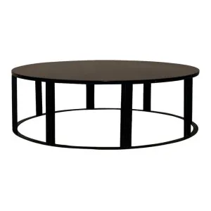 Bowie Marble & Metal Round Coffee Table, 90cm, Black by Cozy Lighting & Living, a Coffee Table for sale on Style Sourcebook