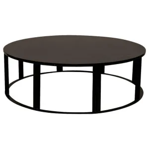 Bowie Marble & Metal Round Coffee Table, 120cm, Black by Cozy Lighting & Living, a Coffee Table for sale on Style Sourcebook