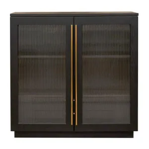 Santiago Wooden 2 Door Bar Cabinet, 100cm, Black by Cozy Lighting & Living, a Wine Racks for sale on Style Sourcebook