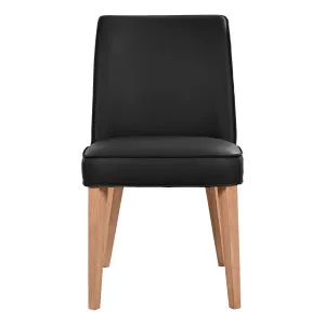 Hogan Dining Chair in Leather Black / Clear by OzDesignFurniture, a Dining Chairs for sale on Style Sourcebook