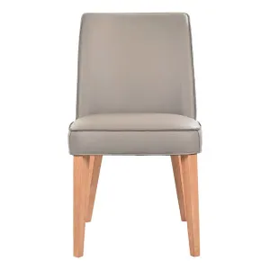 Hogan Dining Chair in Leather Light Mocha / Clear by OzDesignFurniture, a Dining Chairs for sale on Style Sourcebook