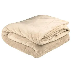Bambury Ultraplush Blanket, Double / Queen, Linen by Bambury, a Throws for sale on Style Sourcebook