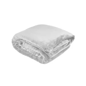 Bambury Ultraplush Blanket, Super King, Silver by Bambury, a Throws for sale on Style Sourcebook