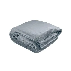 Bambury Ultraplush Blanket, Super King, Steel Blue by Bambury, a Throws for sale on Style Sourcebook
